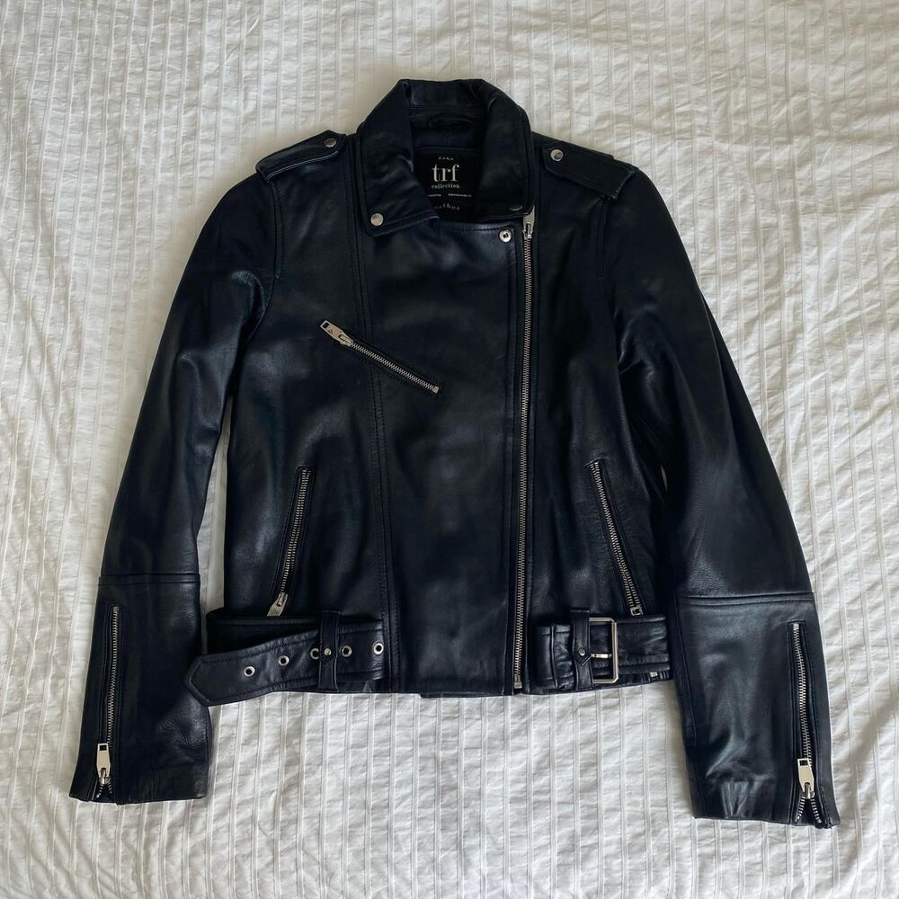 Zara Women's Black Leather Jacket